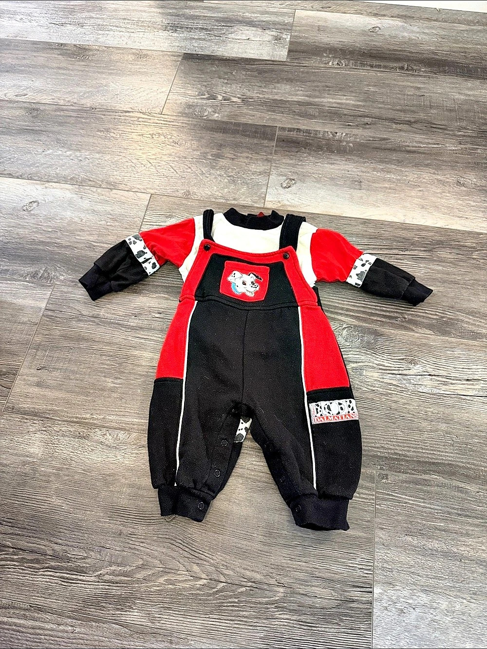 Disney 101 Dalmatians Baby 12 MOS Black & Red Matching Set
